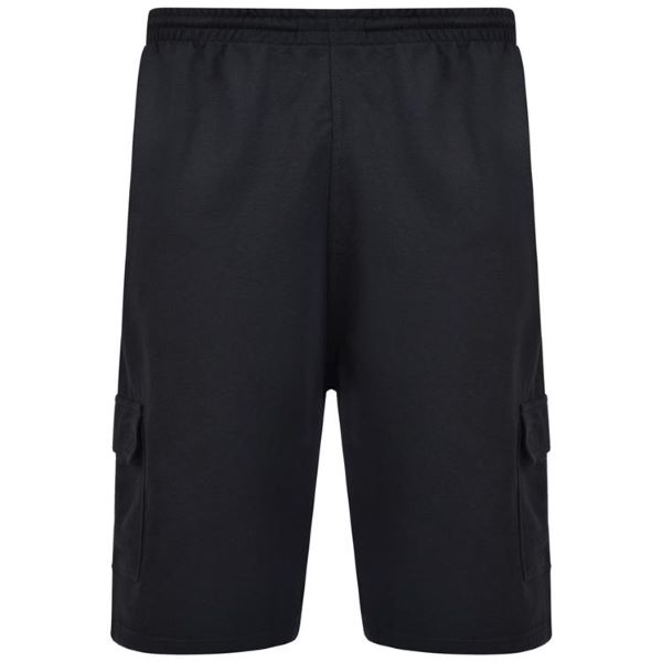 Short Cargo en Jersey Noir grandes tailles 